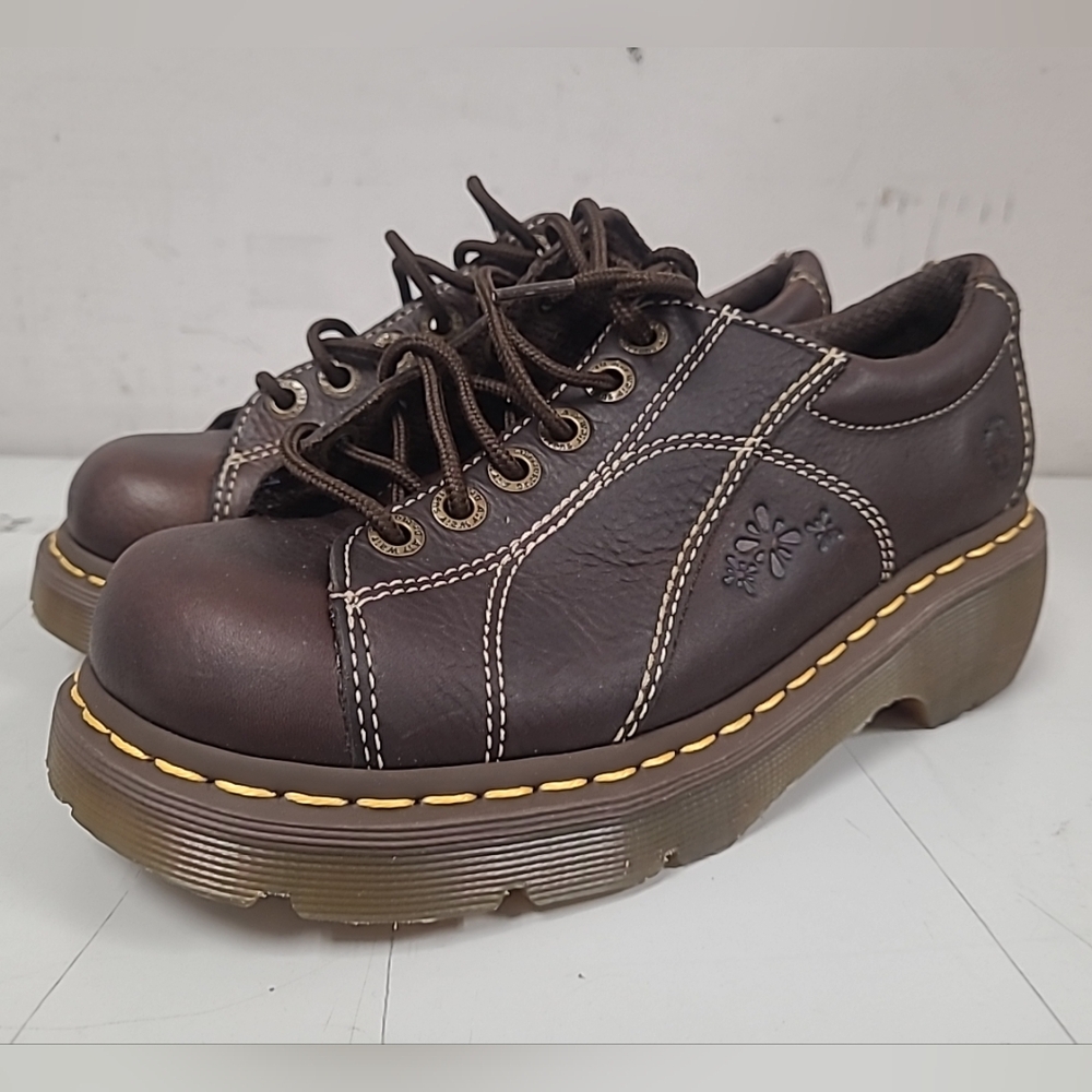 Dr. Martens Womens Daisy Y2K RARE Platform Brown Leather 12283  Shoes Sz  9L  8M